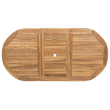 vidaXL Tuin Eettafel Set 7 pcs Bruin Massief Teakhout