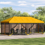 vidaXL Paviljoen met zijwanden 6 x 3 m Beige Polyester en Staal 190