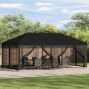 vidaXL Paviljoen met zijwanden 6 x 3 m Beige Polyester en Staal 190
