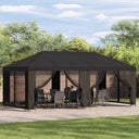 vidaXL Tuinpaviljoen 6 x 3 m Beige Polyester en Staal 190