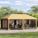 vidaXL Paviljoen met zijwanden 6 x 3 m Beige Polyester en Staal 190