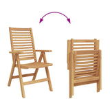 vidaXL Tuinstoel 4 pcs Bruin 52 x 64.5 x 108 cm Massief teakhout