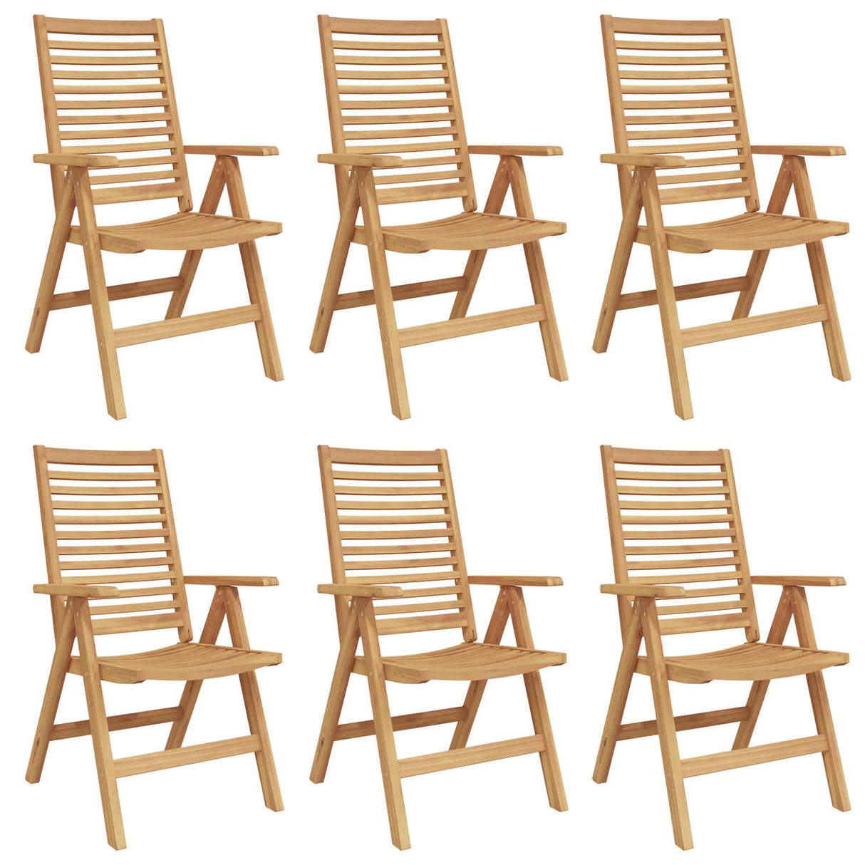 vidaXL Tuinstoel 4 pcs Bruin 52 x 64.5 x 108 cm Massief teakhout