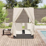 vidaXL Dubbele ligstoel Warmwit 205 x 129 x 200 cm poly rattan