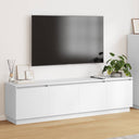 vidaXL TV Cabinet with LED White 180x38x49 cm Engineered Wood