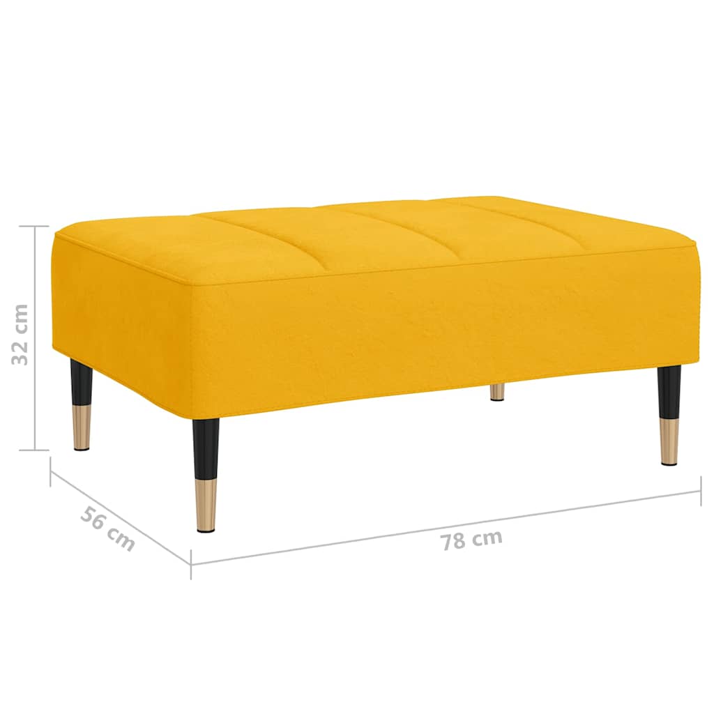 vidaXL Voetenbank 78x56x32 cm fluweel lichtgroen