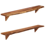 vidaXL Wandschappen 2 st 60x20x18 cm massief acaciahout