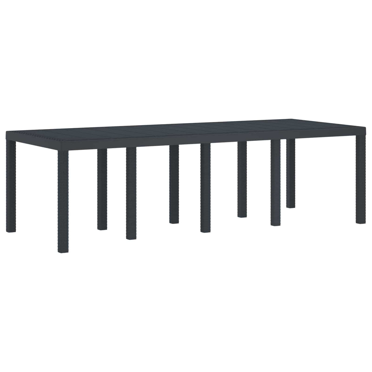 vidaXL Tuin Tafel Antraciet 250 x 100 x 73 cm poly rattan