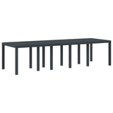 vidaXL Tuin Tafel Antraciet 250 x 100 x 73 cm poly rattan