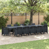 vidaXL Tuin Tafel Antraciet 250 x 100 x 73 cm poly rattan