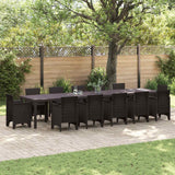 vidaXL Tuin Tafel Antraciet 250 x 100 x 73 cm poly rattan
