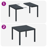 vidaXL Tuin Eettafel Set 5 pcs Antraciet Polypropyleen