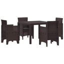 vidaXL Tuin Eettafel Set 5 pcs Antraciet Polypropyleen
