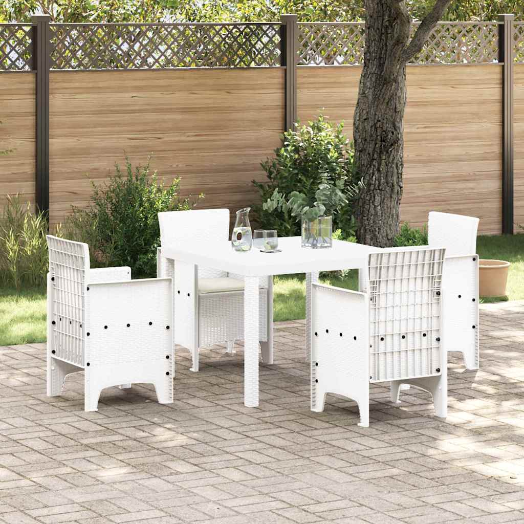vidaXL Tuin Eettafel Set 5 pcs Antraciet Polypropyleen