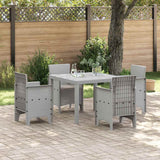 vidaXL Tuin Eettafel Set 5 pcs Antraciet Polypropyleen