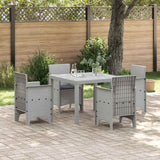 vidaXL Tuin Eettafel Set 5 pcs Antraciet Polypropyleen