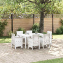vidaXL Tuin Eettafel Set 7 pcs Antraciet Polt riet