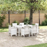 vidaXL Tuin Eettafel Set 7 pcs Antraciet Polt riet