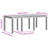 vidaXL Tuin Eettafel Set 9 pcs Antraciet Polypropyleen
