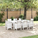 vidaXL Tuin Eettafel Set 9 pcs Antraciet Polypropyleen