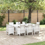 vidaXL Tuin Eettafel Set 9 pcs Antraciet Polypropyleen