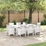 vidaXL Tuin Eettafel Set 9 pcs Antraciet Polypropyleen