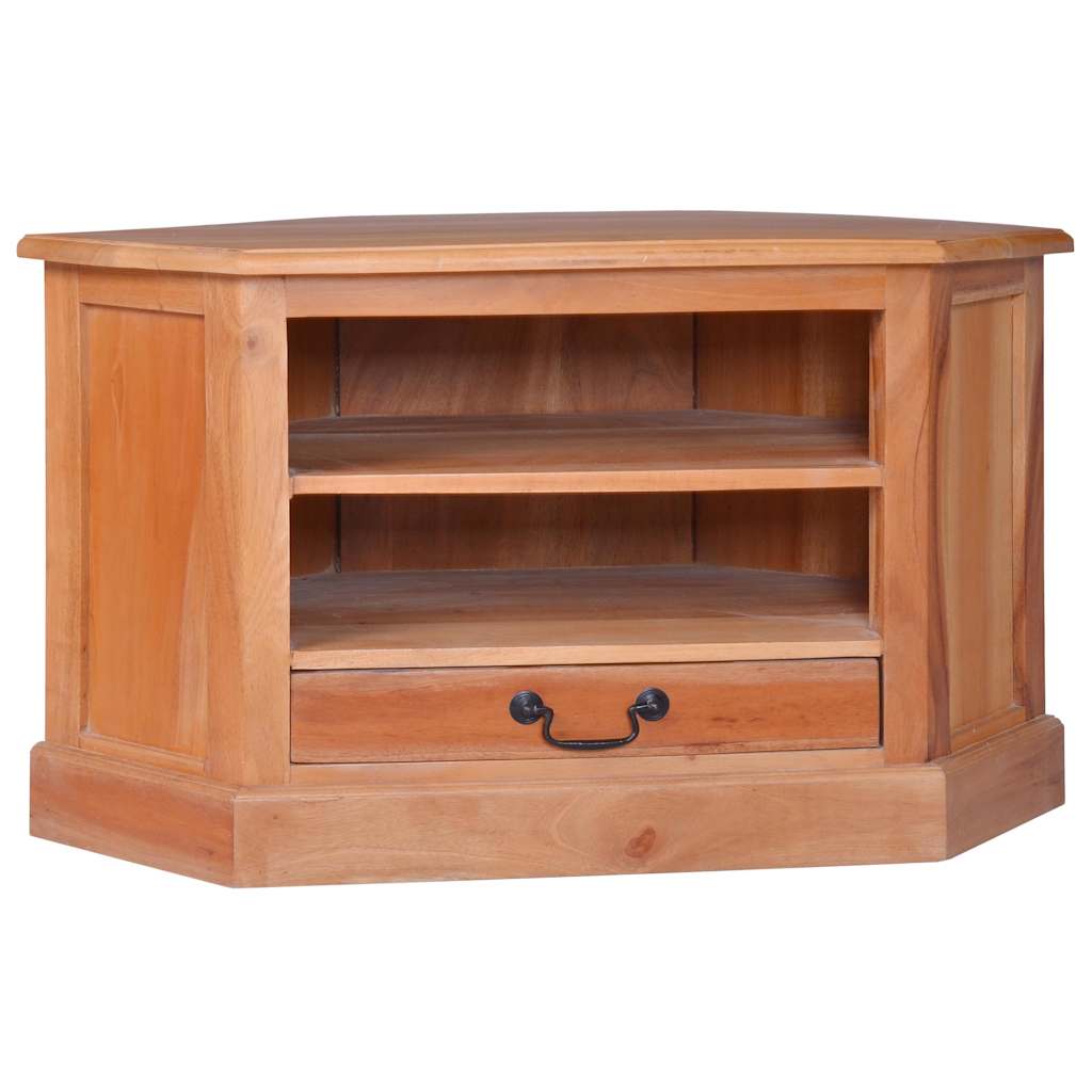 vidaXL Tv-hoekmeubel 80x40x49 cm massief mahoniehout lichtzwart
