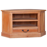 vidaXL Tv-hoekmeubel 80x40x49 cm massief mahoniehout lichtzwart
