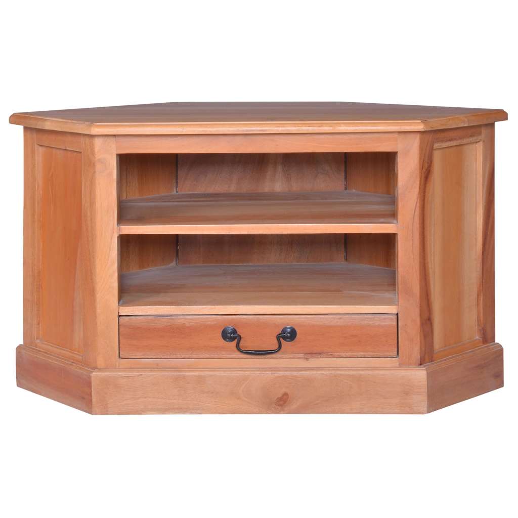 vidaXL Tv-hoekmeubel 80x40x49 cm massief mahoniehout lichtzwart