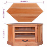 vidaXL Tv-hoekmeubel 80x40x49 cm massief mahoniehout lichtzwart