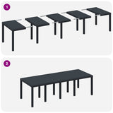 vidaXL Tuin Eettafel Set 11 pcs Antraciet Polypropyleen