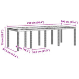 vidaXL Tuin Eettafel Set 11 pcs Antraciet Polypropyleen