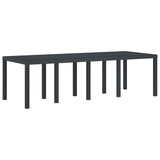 vidaXL Tuin Eettafel Set 11 pcs Antraciet Polypropyleen