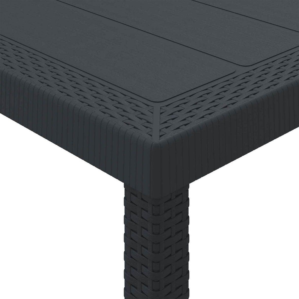 vidaXL Tuin Eettafel Set 11 pcs Antraciet Polypropyleen