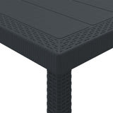 vidaXL Tuin Eettafel Set 11 pcs Antraciet Polypropyleen