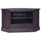 vidaXL Tv-hoekmeubel 80x40x49 cm massief mahoniehout lichtzwart