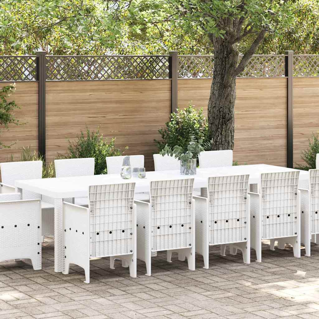 vidaXL Tuin Eettafel Set 13 pcs Antraciet Kunststof
