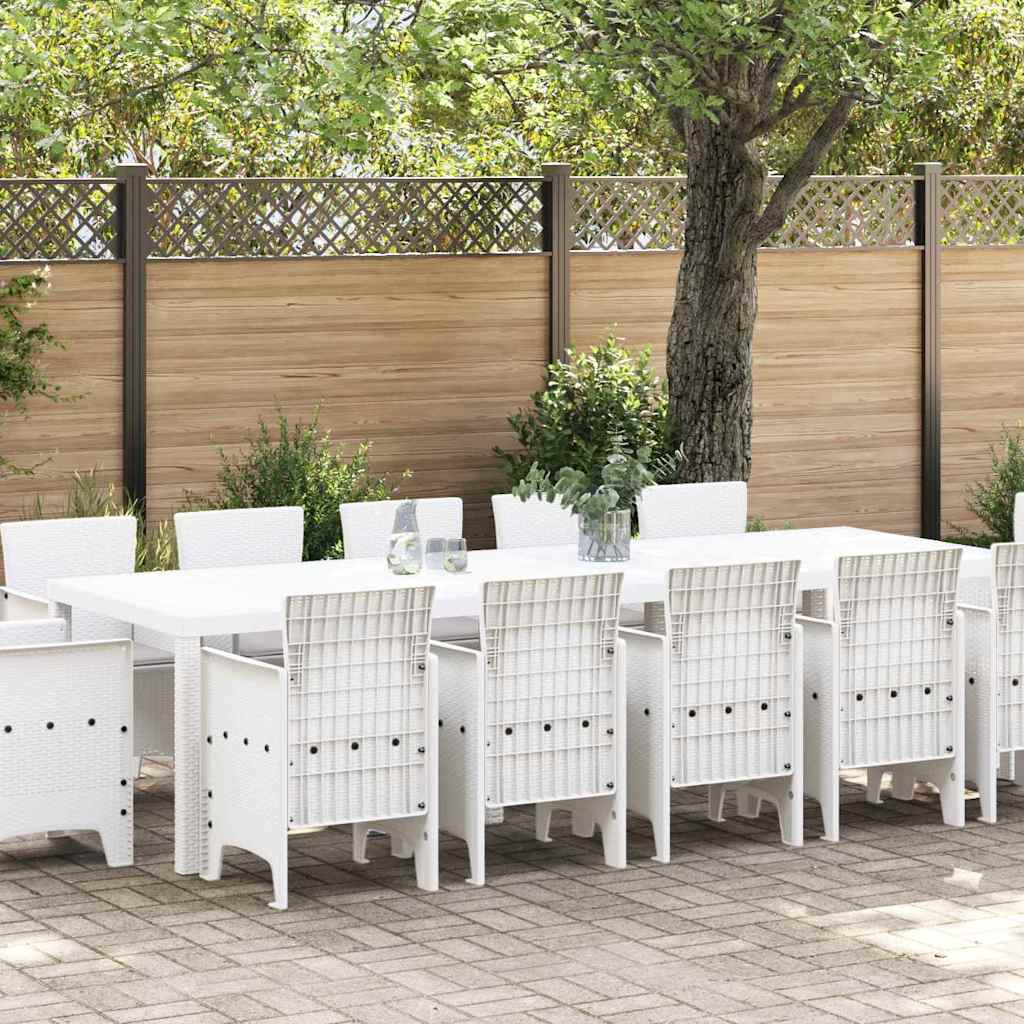 vidaXL Tuin Eettafel Set 13 pcs Antraciet Kunststof
