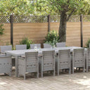 vidaXL Tuin Eettafel Set 13 pcs Antraciet Kunststof