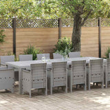 vidaXL Tuin Eettafel Set 13 pcs Antraciet Kunststof