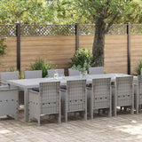 vidaXL Tuin Eettafel Set 13 pcs Antraciet Kunststof