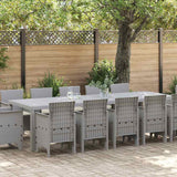 vidaXL Tuin Eettafel Set 13 pcs Antraciet Kunststof