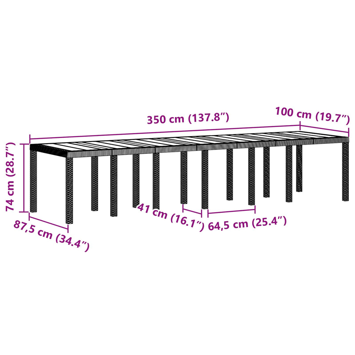 vidaXL Garden Dining Set 15 pcs Anthracite Polyrattan
