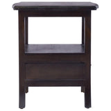 vidaXL Bedside Cabinet 40x40x45 cm Solid Mahogany Wood Light Black