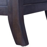 vidaXL Bedside Cabinet 40x40x45 cm Solid Mahogany Wood Light Black