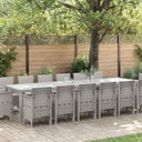 vidaXL Garden Dining Set 15 pcs Anthracite Polyrattan
