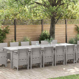 vidaXL Garden Dining Set 15 pcs Anthracite Polyrattan