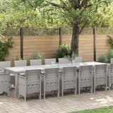 vidaXL Garden Dining Set 15 pcs Anthracite Polyrattan
