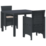 vidaXL Tuin Eettafel Set 5 pcs Antraciet Polypropyleen