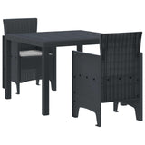 vidaXL Tuin Eettafel Set 5 pcs Antraciet Polypropyleen